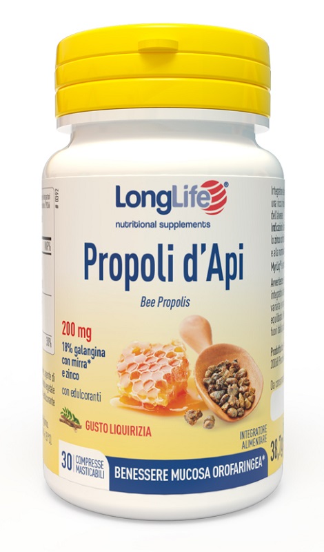 LONGLIFE PROPOLI D'API 30 COMPRESSE - Farmacia Rossi2 - Farmacia Rossi 
