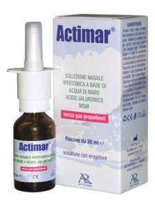 ACTIMAR SOLUZIONE NASALE SPRAY SALINA 3% CON ACIDO IALURONICO + MSM 20 ML CON EROGATORE - Farmacia Rossi2 - Farmacia Rossi 