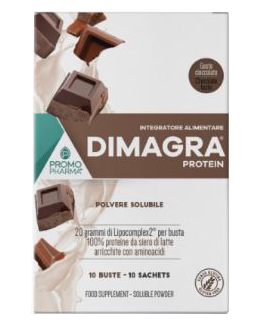 DIMAGRA PROTEIN CIOCCOLATO 10 BUSTE - Farmacia Rossi2 - Farmacia Rossi 
