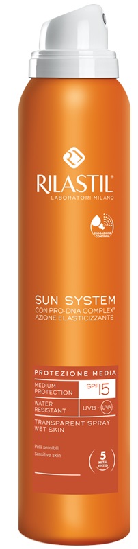 RILASTIL SUN SYSTEM PHOTO PROTECTION THERAPY SPF15 TRANSPARENT SPRAY 200 ML - Farmacia Rossi2 - Farmacia Rossi 