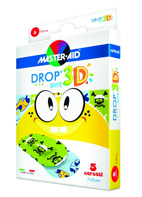 CEROTTO MASTER-AID DROP3D BOYS 7X5 5 PEZZI - Farmacia Rossi2 - Farmacia Rossi 
