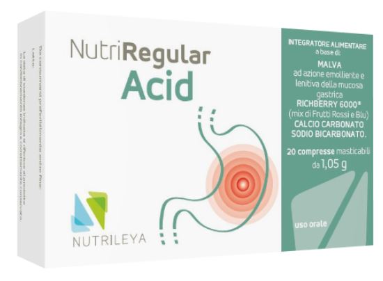 NUTRIREGULAR ACID 20 COMPRESSE MASTICABILI - Farmacia Rossi2 - Farmacia Rossi 