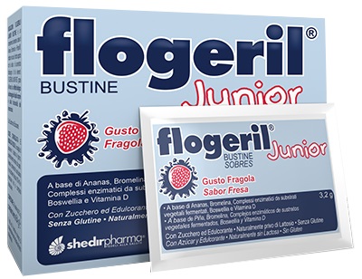 FLOGERIL JUNIOR FRAGOLA 20 BUSTINE - Farmacia Rossi2 - Farmacia Rossi 