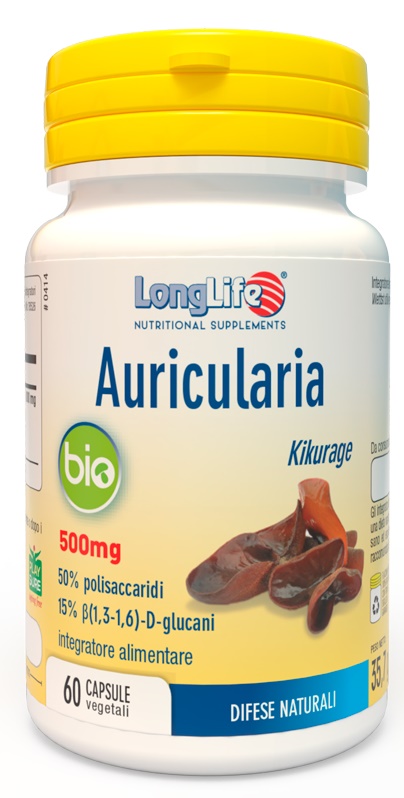 LONGLIFE AURICULARIA BIO 60 CAPSULE - Farmacia Rossi2 - Farmacia Rossi 