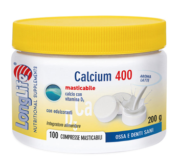 LONGLIFE CALCIUM LATTE 100 COMPRESSE 400 MG - Farmacia Rossi2 - Farmacia Rossi 