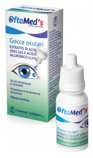 OFTAMED'S GOCCE OCULARI OCCHI DISIDRATATI E STRESSATI ESTRATTO ALOE VERA GEL E ACIDO IALURONICO 0,3% 10 ML - Farmacia Rossi2 - Farmacia Rossi 