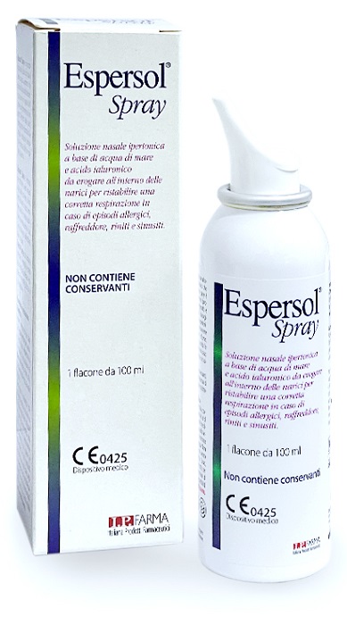SOLUZIONE NASALE ESPERSOL SPRAY IPERTONICA A BASE DI ACQUA DI MARE E ACIDO IALURONICO 0,02% 100 ML - Farmacia Rossi2 - Farmacia Rossi 