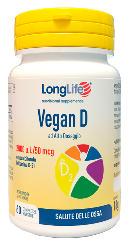 LONGLIFE VEGAN D 60 COMPRESSE - Farmacia Rossi2 - Farmacia Rossi 