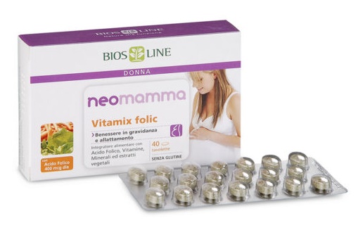BIOSLINE NEOMAMMA VITAMIX FOLIC 40 COMPRESSE NEW - Farmacia Rossi2 - Farmacia Rossi 
