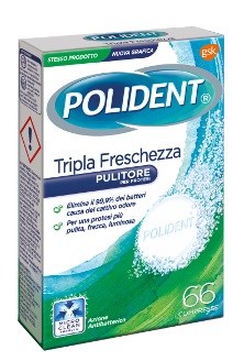 POLIDENT TRIPLA FRESCHEZZA 66 COMPRESSE - Farmacia Rossi2 - Farmacia Rossi 