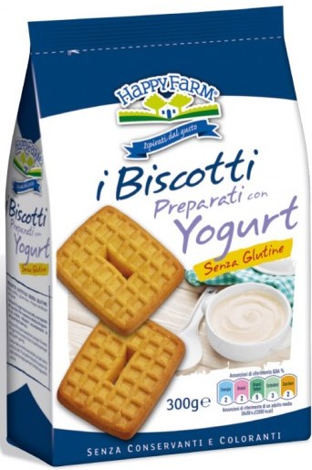 HAPPY FARM BISCOTTI YOGURT SENZA ZUCCHERO 300 G - Farmacia Rossi2 - Farmacia Rossi 