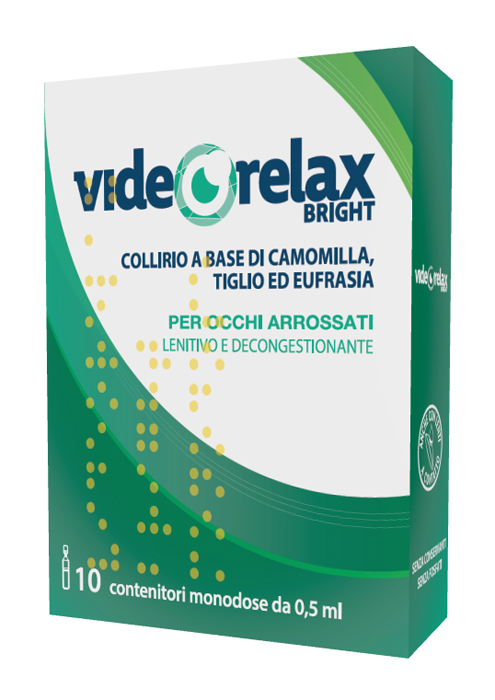 COLLIRIO LENITIVO DECONGESTIONANTE VIDEORELAX BRIGHT MONODOSE 0,5 ML 10 PEZZI - Farmacia Rossi2 - Farmacia Rossi 
