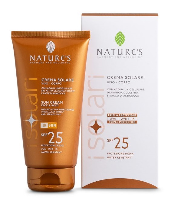 NATURE'S I SOLARI CREMA SOLARE VISO E CORPO SPF 25 IR SUN 150 ML - Farmacia Rossi2 - Farmacia Rossi 