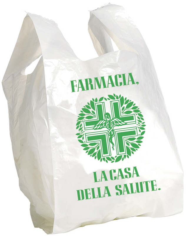 SHOPPER EXTRA BIODEGRADABILE 40+12+12X76 CM 200 PEZZI - Farmacia Rossi2 - Farmacia Rossi 