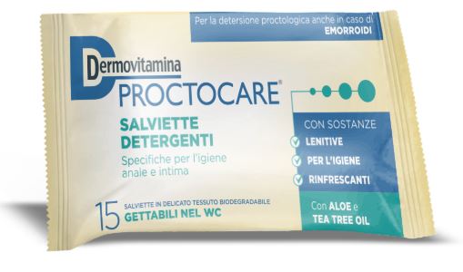 DERMOVITAMINA PROCTOCARE 15 SALVIETTINE DETERGENTI - Farmacia Rossi2 - Farmacia Rossi 