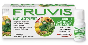FRUVIS MULTI-VEGETALFRUIT PRONTO SOSTEGNO E MEMORIA 12 FLACONCINI DA 10 ML - Farmacia Rossi2 - Farmacia Rossi 