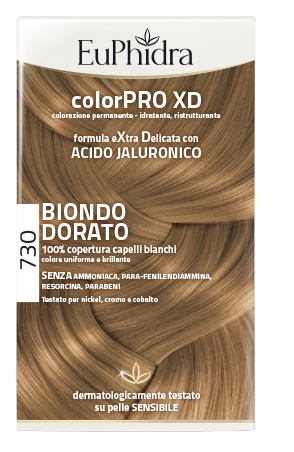 EUPHIDRA COLORPRO XD 730 BIONDO DORATO GEL COLORANTE CAPELLI IN FLACONE + ATTIVANTE + BALSAMO + GUANTI - Farmacia Rossi2 - Farmacia Rossi 