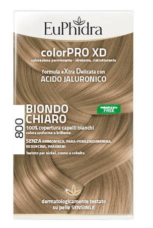 EUPHIDRA COLORPRO XD 800 BIONDO CHIARO GEL COLORANTE CAPELLI IN FLACONE + ATTIVANTE + BALSAMO + GUANTI - Farmacia Rossi2 - Farmacia Rossi 