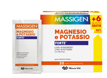 MASSIGEN MAGNESIO E POTASSIO FORTE 24 BUSTINE + 6 GRATIS - Farmacia Rossi2 - Farmacia Rossi 