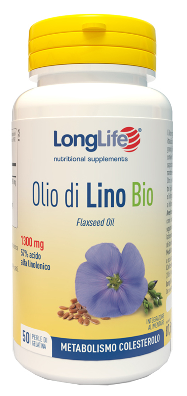 LONGLIFE OLIO DI LINO BIO 50 PERLE DI GELATINA - Farmacia Rossi2 - Farmacia Rossi 