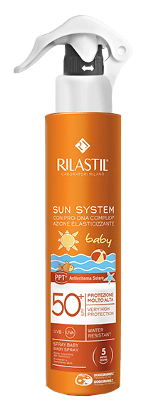 RILASTIL SUN SYSTEM BABY PPT SPF 50+ EMULSIONE SPRAY 200 ML - Farmacia Rossi2 - Farmacia Rossi 