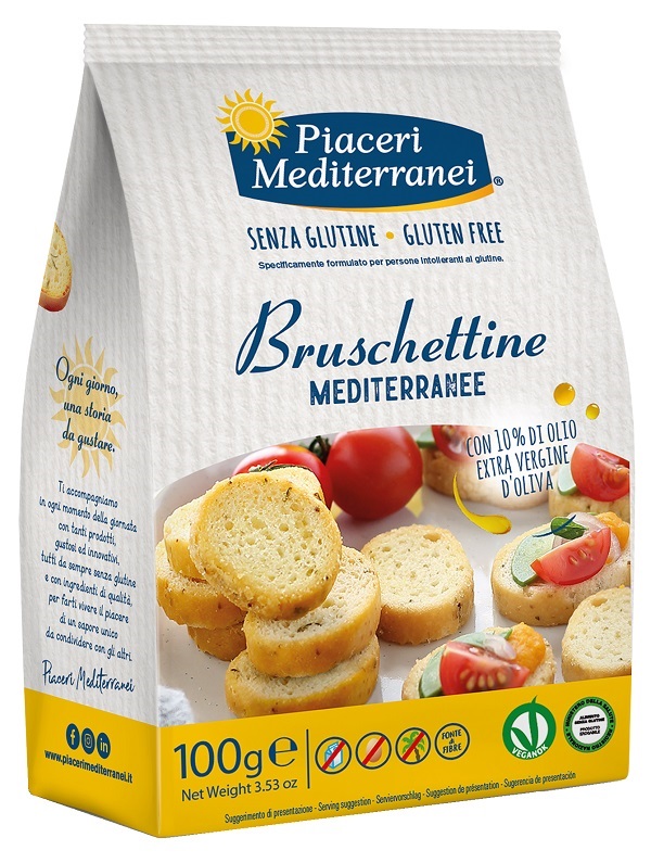 PIACERI MEDITERRANEI BRUSCHETTINE 100 G - Farmacia Rossi2 - Farmacia Rossi 