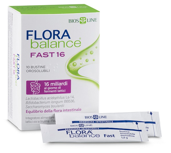 BIOSLINE FLORABALANCE FAST 10 BUSTINE OROSOLUBILI - Farmacia Rossi2 - Farmacia Rossi 