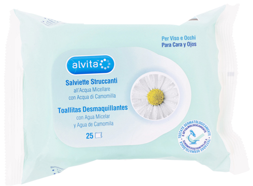 ALVITA SALVIETTE STRUCCANTI 25 PEZZI - Farmacia Rossi2 - Farmacia Rossi 
