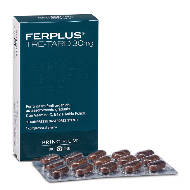 PRINCIPIUM FERPLUS TRE RETARD 30MG 30 COMPRESSE GASTRORESISTENTI - Farmacia Rossi2 - Farmacia Rossi 