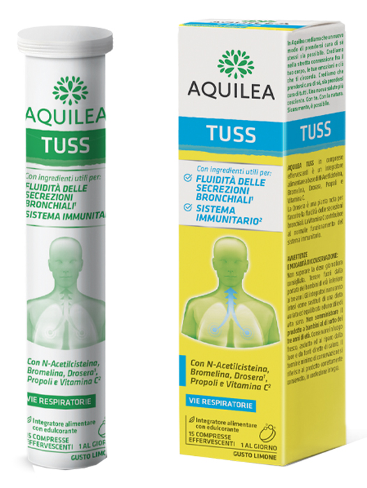 AQUILEA TUSS 15 COMPRESSE EFFERVESCENTI 90 G - Farmacia Rossi2 - Farmacia Rossi 