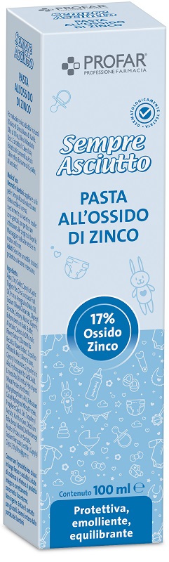 PROFAR SEMPRE ASCIUTTO PASTA ALL'OSSIDO DI ZINCO 17% 100 ML - Farmacia Rossi2 - Farmacia Rossi 