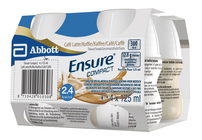 ENSURE COMPACT CAFFE 4 BOTTIGLIE DA 125 ML - Farmacia Rossi2 - Farmacia Rossi 