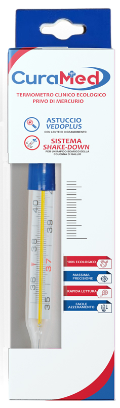 TERMOMETRO CLINICO OVALE AL GALLIO CON AGITATORE CURAMETER G - Farmacia Rossi2 - Farmacia Rossi 