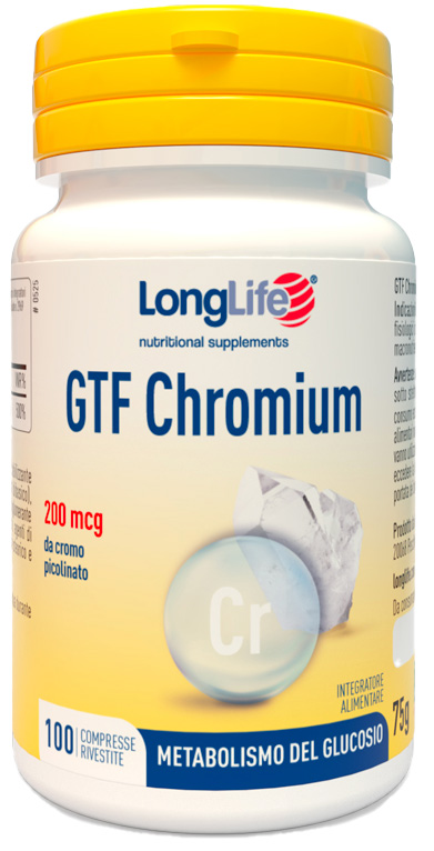 LONGLIFE GTF CHROMIUM 100 COMPRESSE - Farmacia Rossi2 - Farmacia Rossi 