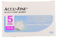 AGO PER PENNA DA INSULINA ACCU-FINE PEN NEEDLE ACCU-CHEK GAUGE 31 X 5MM 100 PEZZI - Farmacia Rossi2 - Farmacia Rossi 