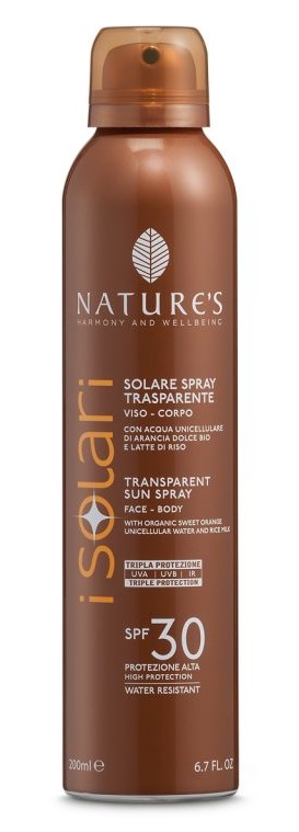 NATURES I SOLARI SPRAY TRASPARENTE SPF30 200 ML - Farmacia Rossi2 - Farmacia Rossi 