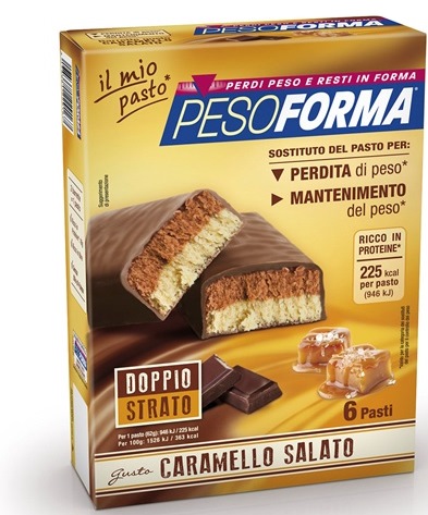 PESOFORMA BARRETTA AL CARAMELLO SALATO 12 PEZZI DA 31 G - Farmacia Rossi2 - Farmacia Rossi 