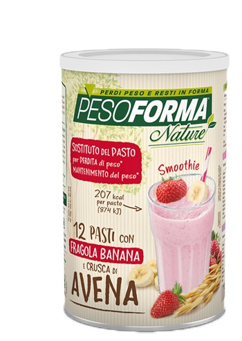 PESOFORMA NATURE SMOOTHIE FRAGOLA BANANA POLVERE 420 G - Farmacia Rossi2 - Farmacia Rossi 