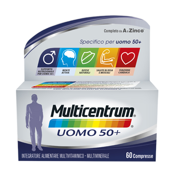 MULTICENTRUM UOMO 50+ 60 COMPRESSE - Farmacia Rossi2 - Farmacia Rossi 