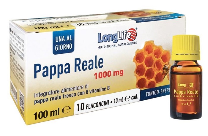 LONGLIFE PAPPA REALE + VITAMINA B 10 FLACONCINI 10 ML - Farmacia Rossi2 - Farmacia Rossi 