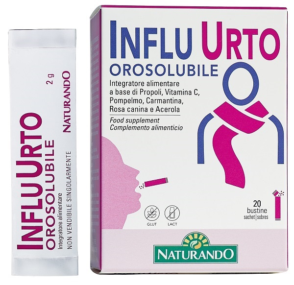 INFLU URTO OROSOLUBILE 20 BUSTINE DA 2 G - Farmacia Rossi2 - Farmacia Rossi 