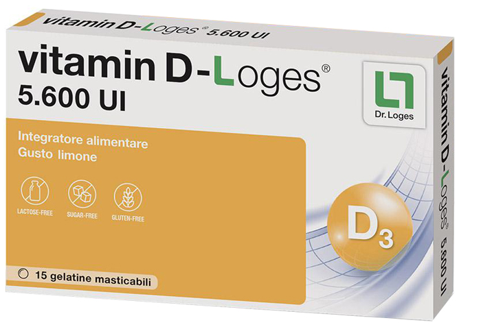 VITAMIN D-LOGES 15 GELATINE MASTICABILI GUSTO LIMONE - Farmacia Rossi2 - Farmacia Rossi 
