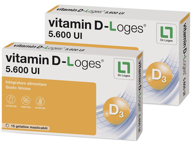 VITAMIN D-LOGES 30 GELATINE MASTICABILI GUSTO LIMONE 42 G - Farmacia Rossi2 - Farmacia Rossi 