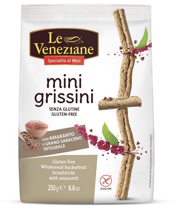 LE VENEZIANE MINIGRISSINI GRANO SARACENO INTEGRALE CON AMARANTO 250 G - Farmacia Rossi2 - Farmacia Rossi 