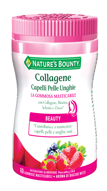COLLAGENE CAPELLI PELLE UNGHIE 60 GOMMOSE MASTICABILI - Farmacia Rossi2 - Farmacia Rossi 