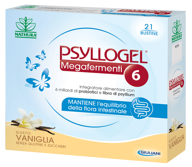 PSYLLOGEL MEGAFERMENTI 6 VANIGLIA 21 BUSTINE - Farmacia Rossi2 - Farmacia Rossi 