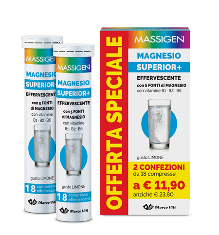 MASSIGEN MAGNESIO SUPERIOR 18+18 COMPRESSE EFFERVESCENTI - Farmacia Rossi2 - Farmacia Rossi 