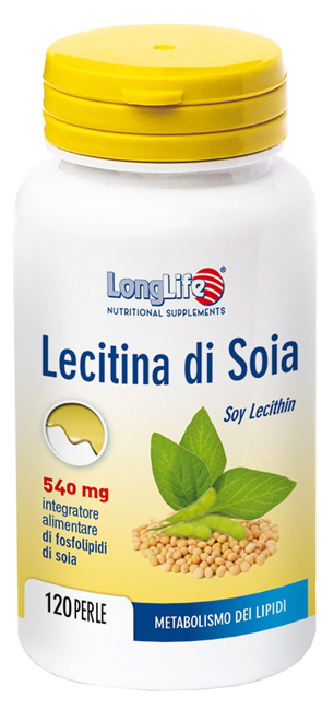 LONGLIFE LECITINA DI SOIA 540MG 120 PERLE - Farmacia Rossi2 - Farmacia Rossi 