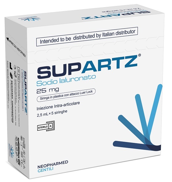 SIRINGA PRERIEMPITA INTRA-ARTICOLARE SUPARTZ ACIDO IALURONICO 25 MG 2,5 ML 5 PEZZI - Farmacia Rossi2 - Farmacia Rossi 