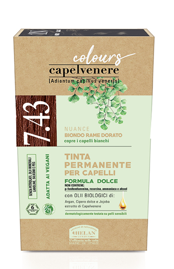 CAPELVENERE COLOURS TINTA CAPELLI 7,43N BIONDO RAME DORATO - Farmacia Rossi2 - Farmacia Rossi 